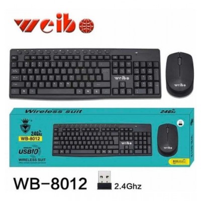 Kit teclado E mouse Sem Fio 2.4ghz weibo - wb-8012